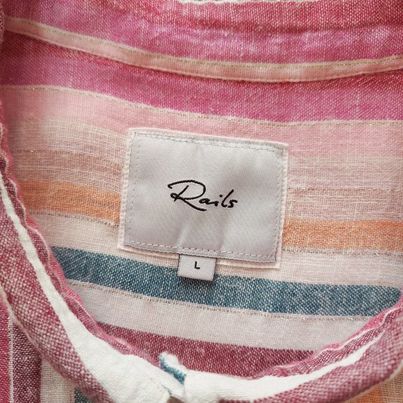 Colorful Striped Button-Up Shirt - Picture 8 of 12